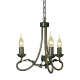 Olivia 3-Light Black and Gold Metal Chandelier