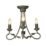 Olivia 3-Light Black and Gold Metal Chandelier