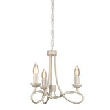 Olivia Elegance 3-Light Handcrafted Chandelier in Ivory and Gold