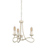Olivia Elegance 3-Light Handcrafted Chandelier in Ivory and Gold