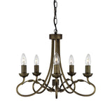 Olivia Elegance 5-Light Black and Gold Chandelier