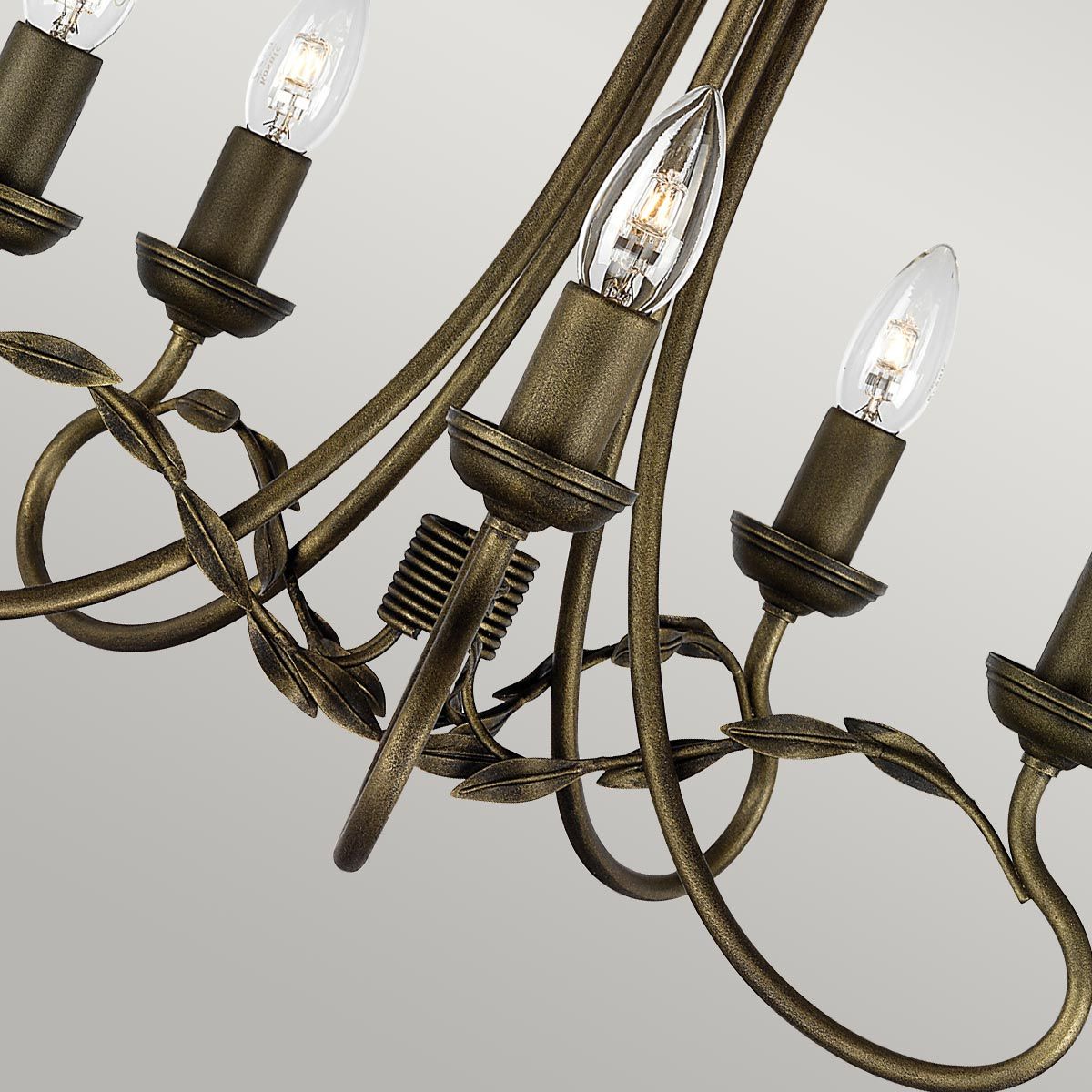 Olivia Elegance 5-Light Black and Gold Chandelier