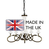 Olivia Elegance 5-Light Black and Gold Chandelier