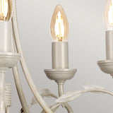 Ivory & Gold Elegance: Olivia 5-Light Chandelier
