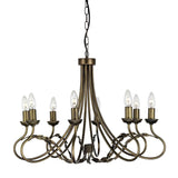 Olivia 8-Light Chandelier in Elegant Black and Gold Finish