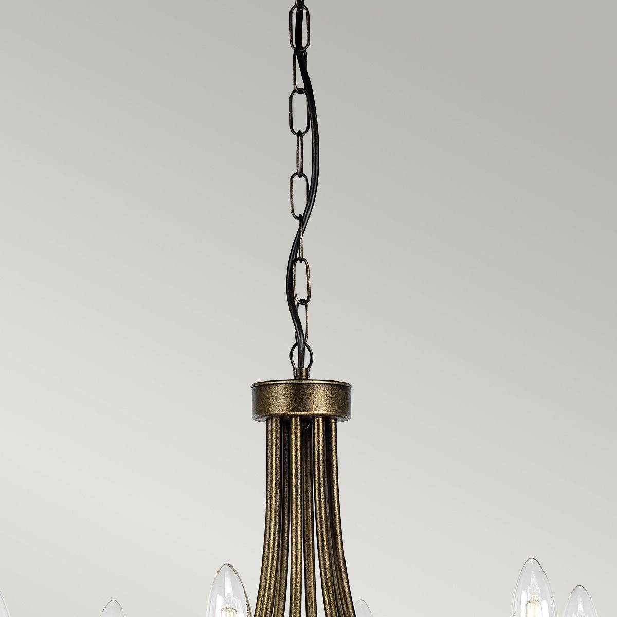 Olivia 8-Light Chandelier in Elegant Black and Gold Finish