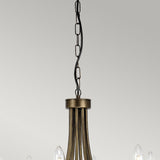 Olivia 8-Light Chandelier in Elegant Black and Gold Finish