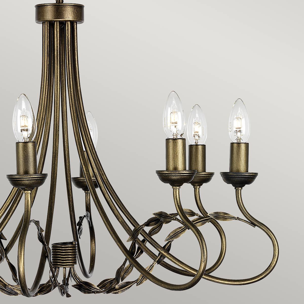 Olivia 8-Light Chandelier in Elegant Black and Gold Finish