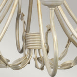 Olivia 8-Light Ivory and Gold Chandelier in Solid Natural Copper