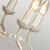Olivia 8-Light Ivory and Gold Chandelier in Solid Natural Copper