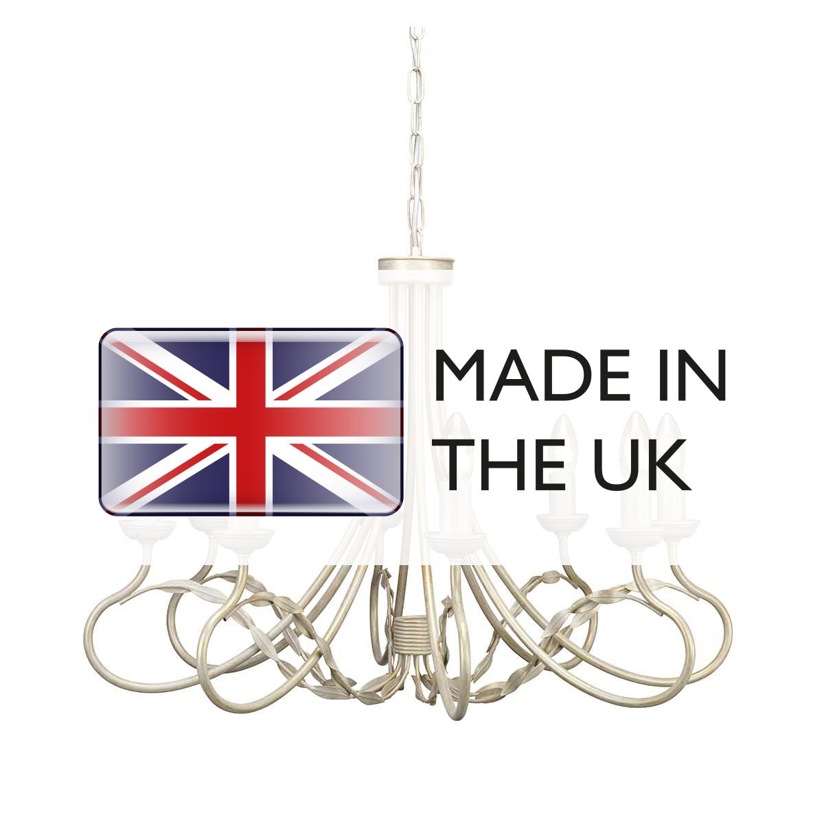 Olivia 8-Light Ivory and Gold Chandelier in Solid Natural Copper