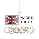Olivia 8-Light Ivory and Gold Chandelier in Solid Natural Copper