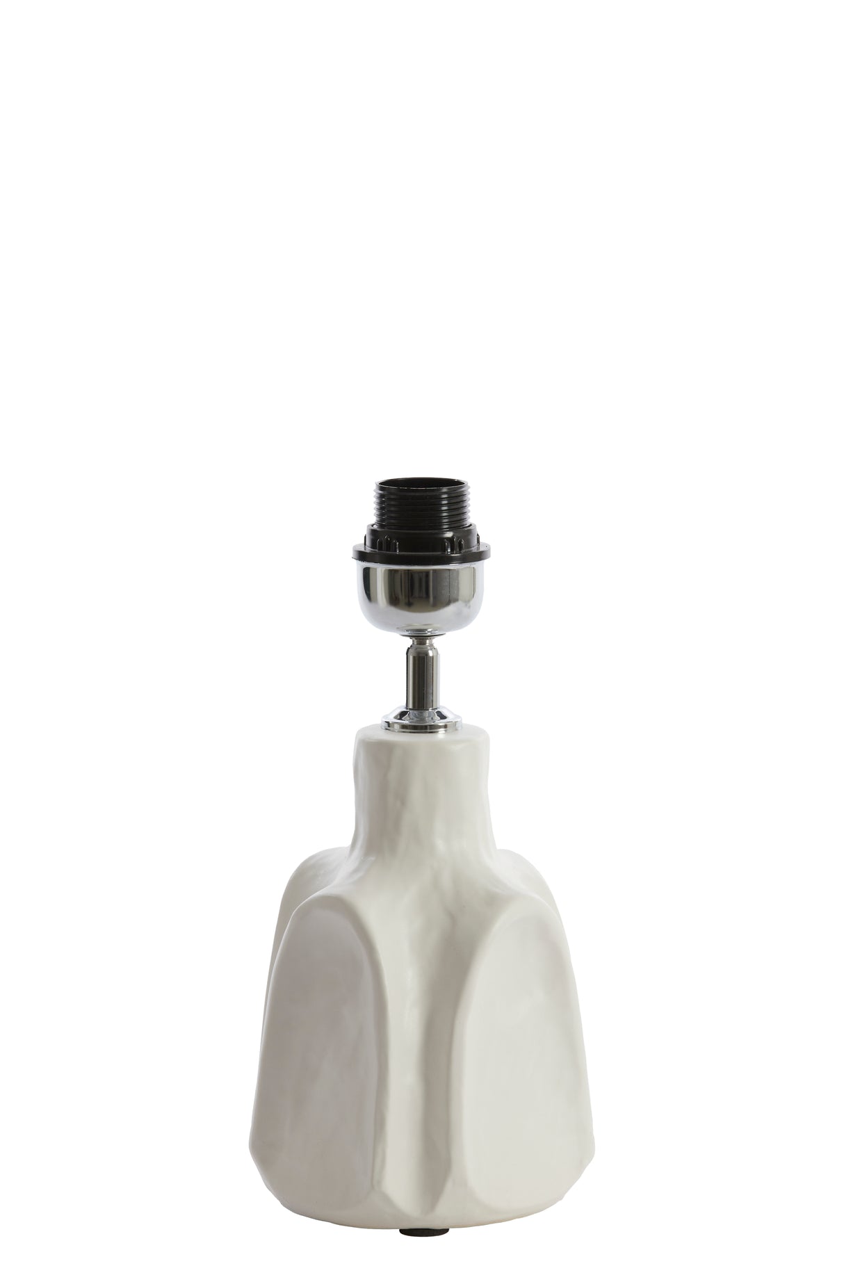 Ceramic Lamp Base, Matte Cream Finish, 20.5x37 cm