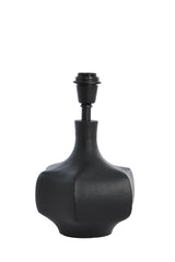Sleek Matt Black Barrel Lamp Base 19x25 cm