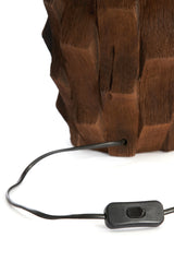 Rustic Chocolate Brown Wooden Lamp Base Ø21x46 cm