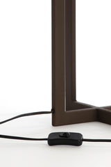 Rustic Brown Mace Lamp Stand 21x21x46 cm