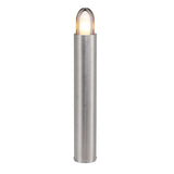 Modern Stainless Steel Exterior Bollard with Frosted Glass