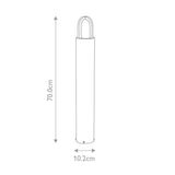 Modern Stainless Steel Exterior Bollard with Frosted Glass