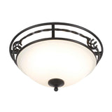 Pembroke Collection: Elegant Black Flush Ceiling Bowl Light