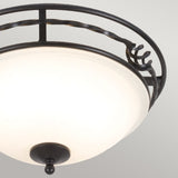 Pembroke Collection: Elegant Black Flush Ceiling Bowl Light