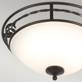 Pembroke Collection: Elegant Black Flush Ceiling Bowl Light
