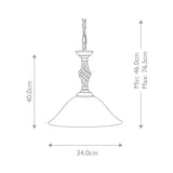 Contemporary Black/Gold Pembroke Pendant Light