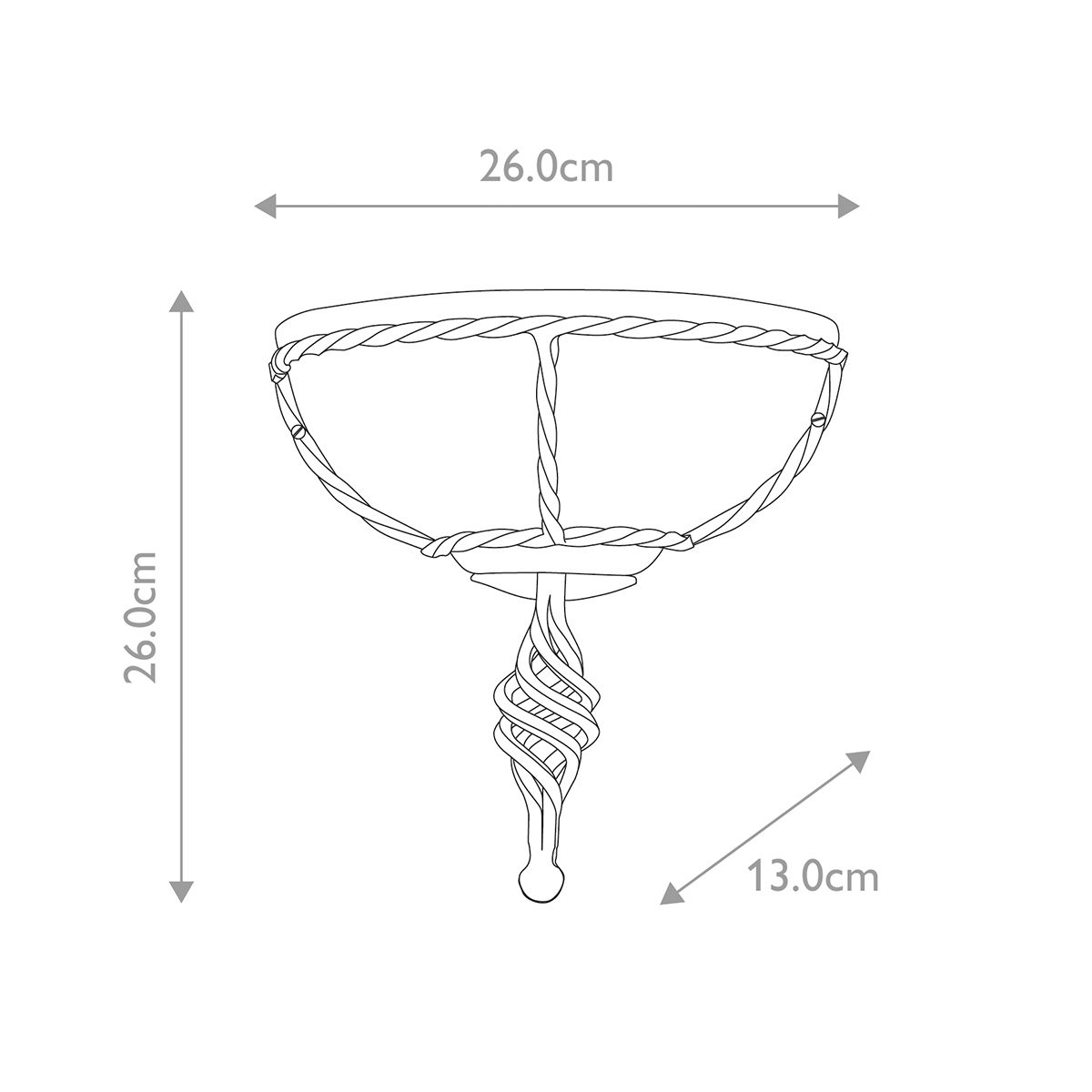 Elegant Pembroke Black Wall Light Fixture