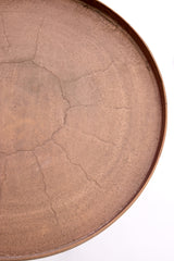 Rustic Bronze Nesting Coffee Tables - Set of 2, Pano Design (Ø64x39 cm & Ø75x44 cm)