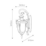 Philadelphia Grand Wall Lantern in Antique Bronze Finish