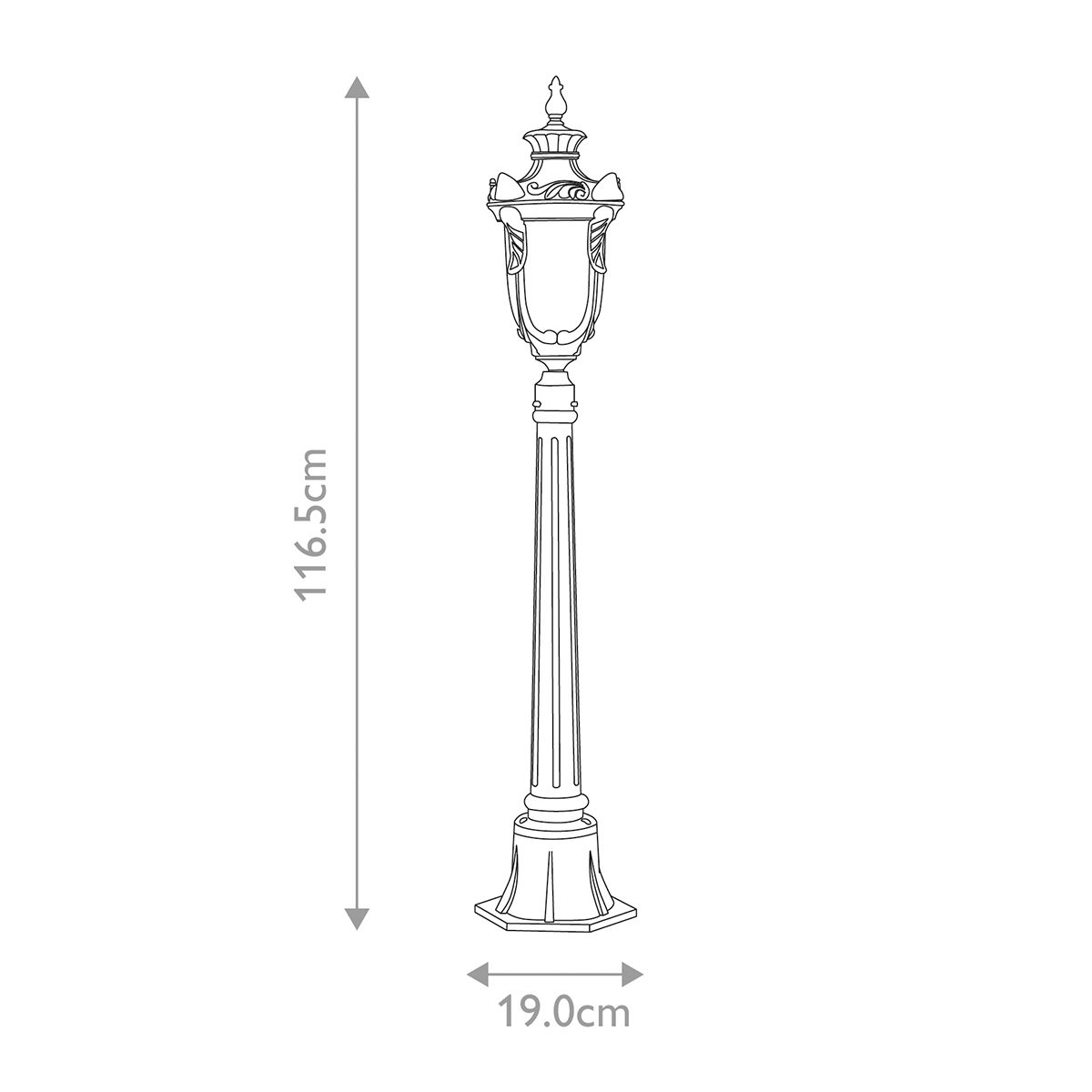 Philadelphia Medium Pillar Lantern in Old Bronze Finish