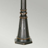 Vintage-Style Old Bronze Lamp Post with Amber Glass Detailing