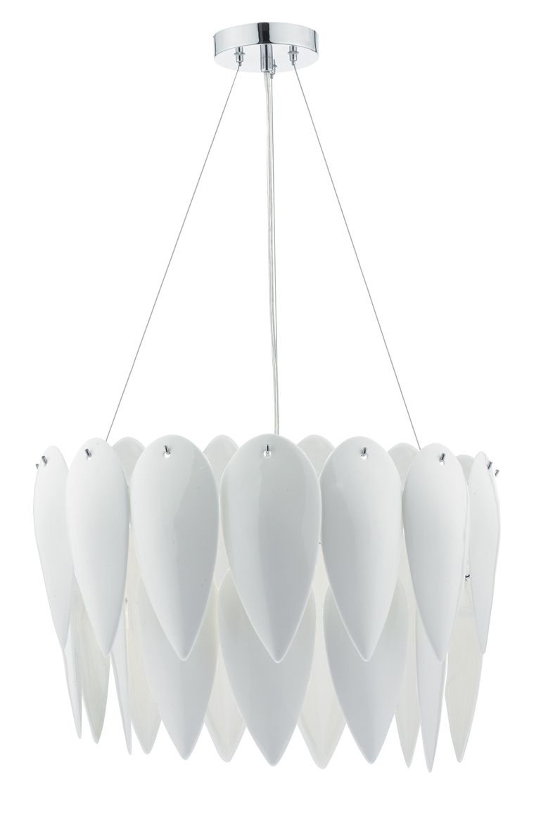 Phillipa 3 Light Pendant White Ceramic