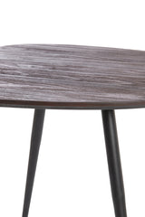 Rustic Nesting Coffee Tables Set of 3 in Distressed Wood and Black Metal