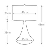 Elegant Pinner Ceramic Table Lamp with Cream Faux Silk Shade