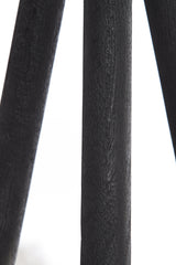 Stylish Tripod Floor Lamp 52x52x122 cm - Ilias Black Wood Finish