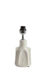 Ceramic Lamp Base, Matte Cream Finish, 20.5x37 cm