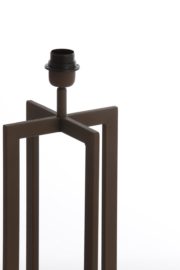 Rustic Brown Mace Lamp Stand 21x21x46 cm