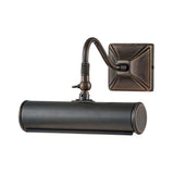 Sophisticated Compact Dark Bronze Wall-Mounted Picture Light, 19cm