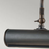 Sophisticated Compact Dark Bronze Wall-Mounted Picture Light, 19cm
