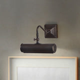 Sophisticated Compact Dark Bronze Wall-Mounted Picture Light, 19cm