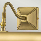 Elegant Brushed Brass Double Picture Light - 2-Arm Large Edition