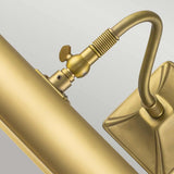 Elegant Brushed Brass Double Picture Light - 2-Arm Large Edition