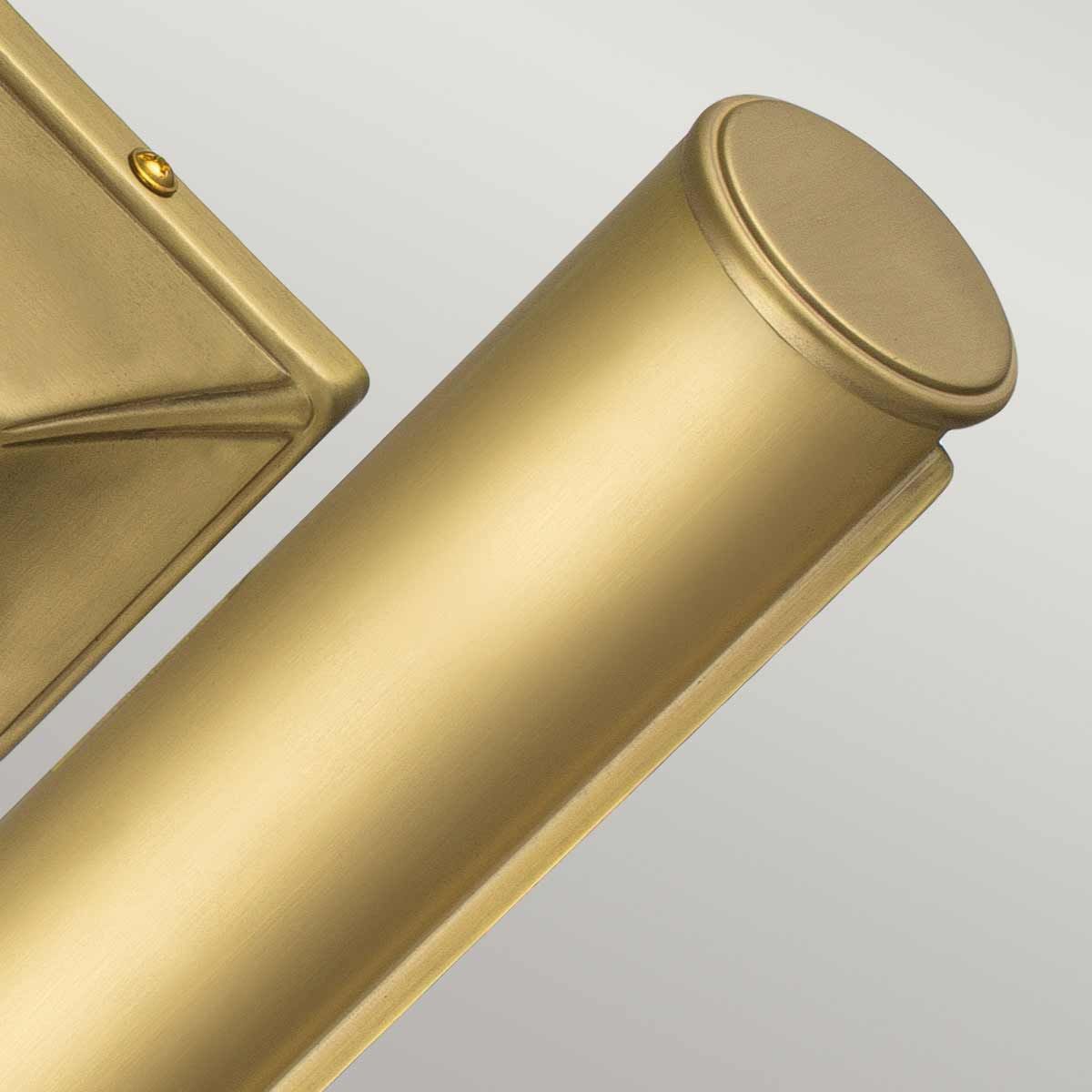 Elegant Brushed Brass Double Picture Light - 2-Arm Large Edition