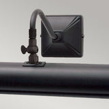 Elegant Black Iron Dual-Bulb Wall Picture Light, 36cm