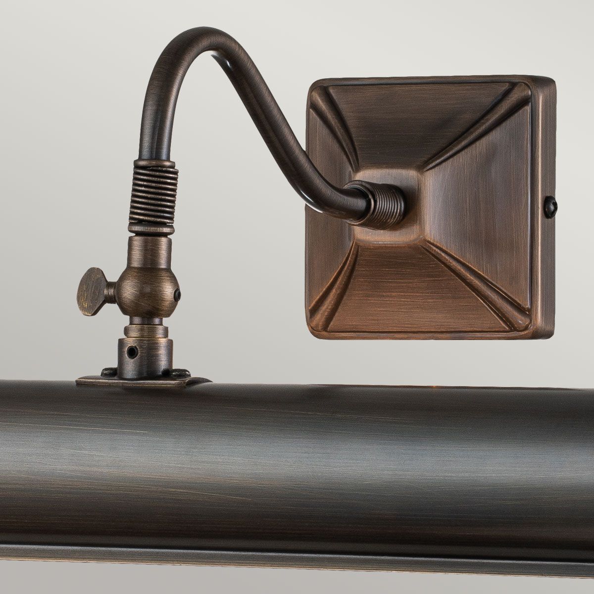 Elegant Dark Bronze Iron Picture Light, 40cm