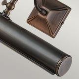 Elegant Dark Bronze Iron Picture Light, 40cm