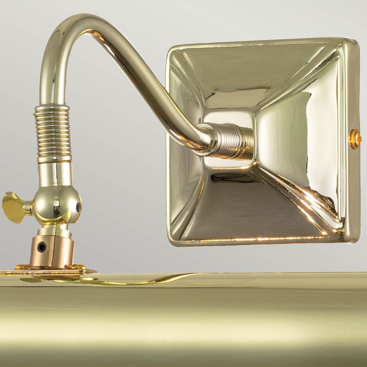 Elegant Polished Brass Dual-Bulb Picture Light (360mm)