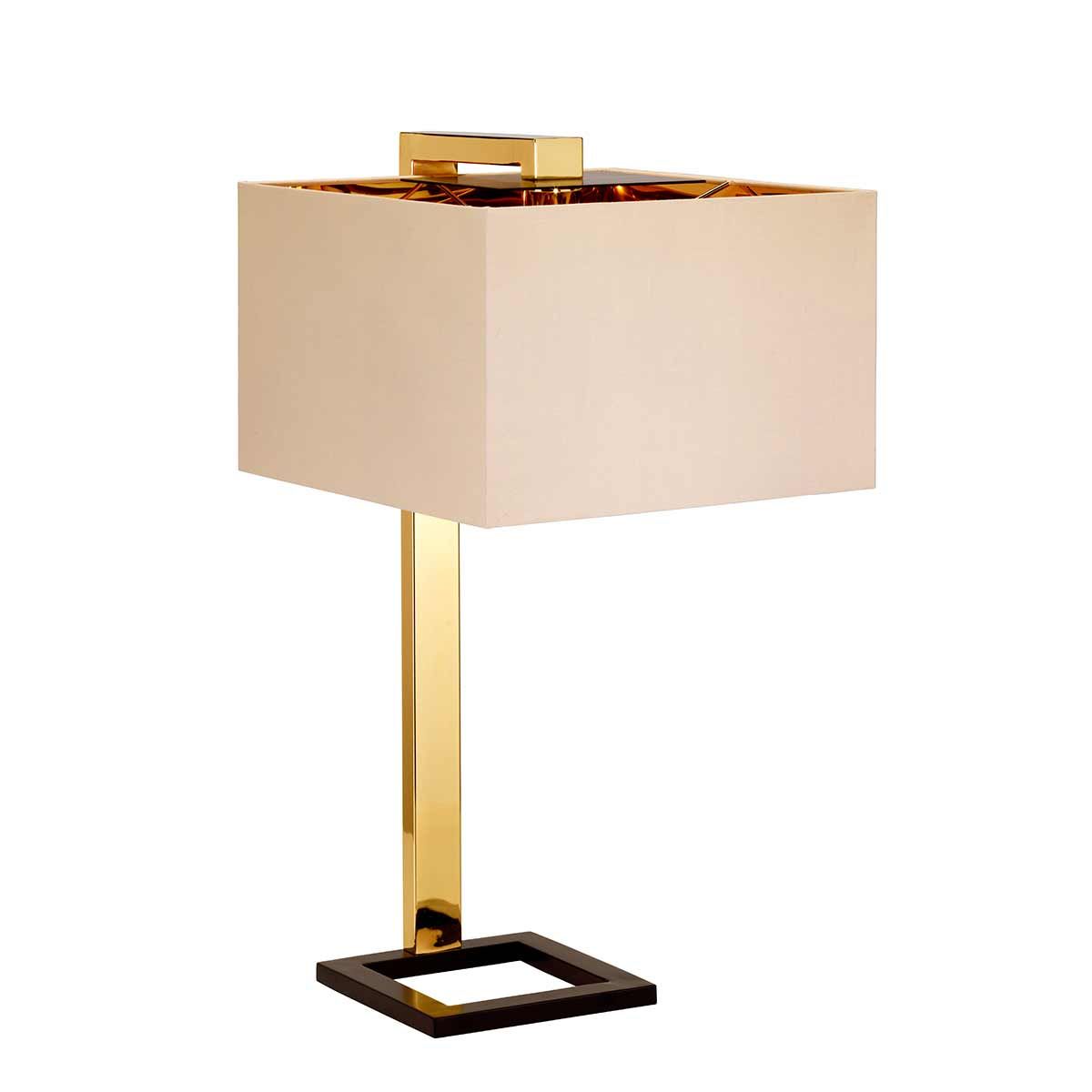 Elegant Ceramic & Gold Table Lamp with Cream Polycotton Shade