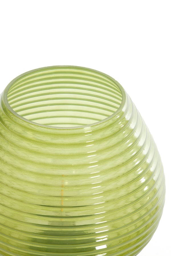 Elegant Green Glass LED Table Lamp Ø22x27 cm