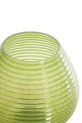 Elegant Green Glass LED Table Lamp Ø22x27 cm